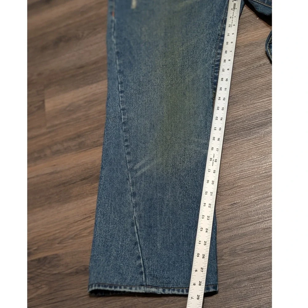 True Religion Joey Samurai Graphic Flare Jeans Mens 40x29 Twisted‎ Seam